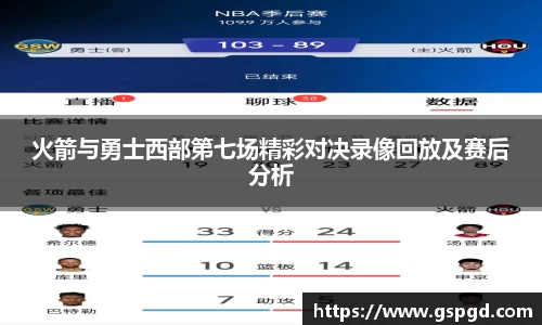 火箭与勇士西部第七场精彩对决录像回放及赛后分析
